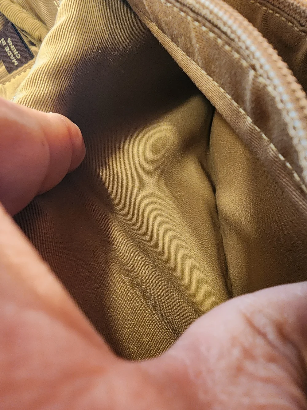 Coach Signature C Jacquard Canvas leather handle travel cosmetic makeup bag
